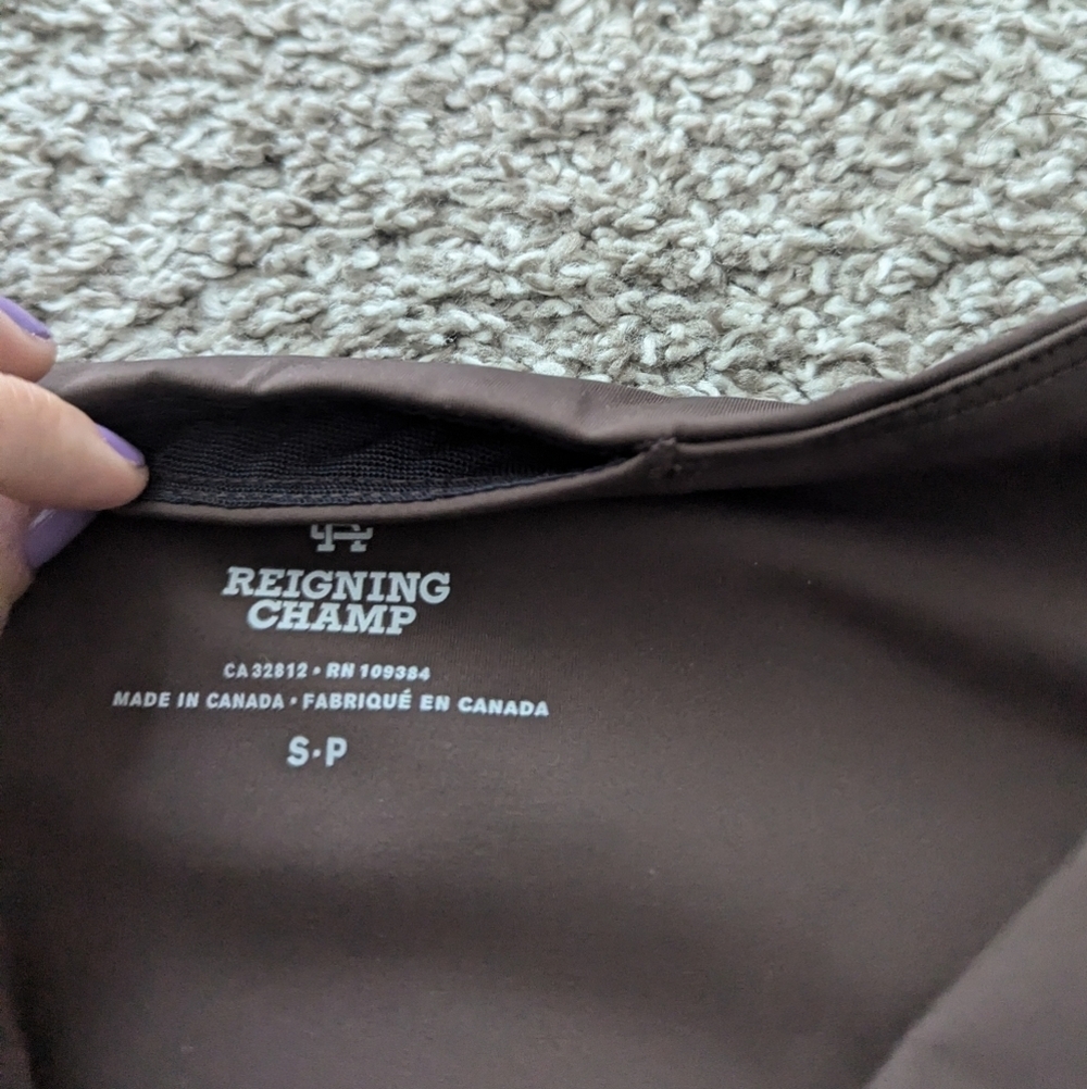 Reigning Champ Biker Shorts Chocolate Brown Athletic Shorts Size S - Picture 4 of 6